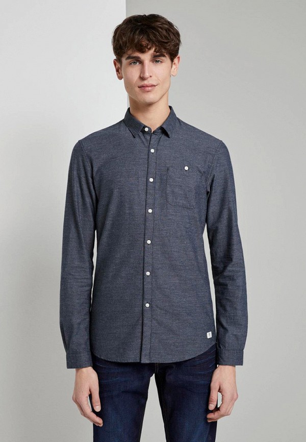 

Рубашка Tom Tailor Denim, Синий, Tom Tailor Denim TO793EMHQEM5