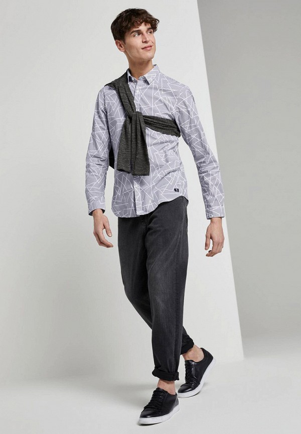 

Рубашка Tom Tailor Denim, Серый, Tom Tailor Denim TO793EMHQEM6