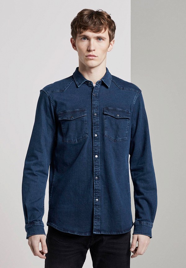 

Рубашка джинсовая Tom Tailor Denim, Синий