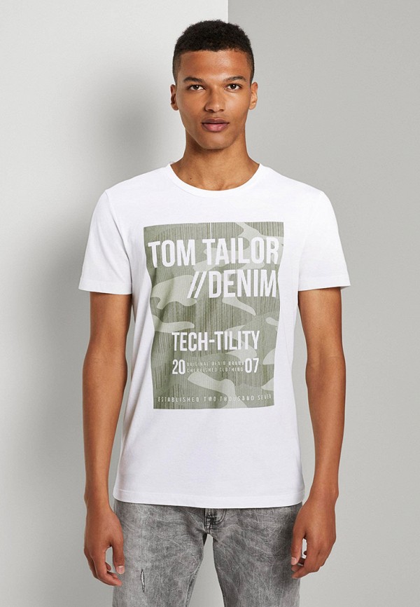 

Футболка Tom Tailor Denim, Белый, Tom Tailor Denim TO793EMKJSU2