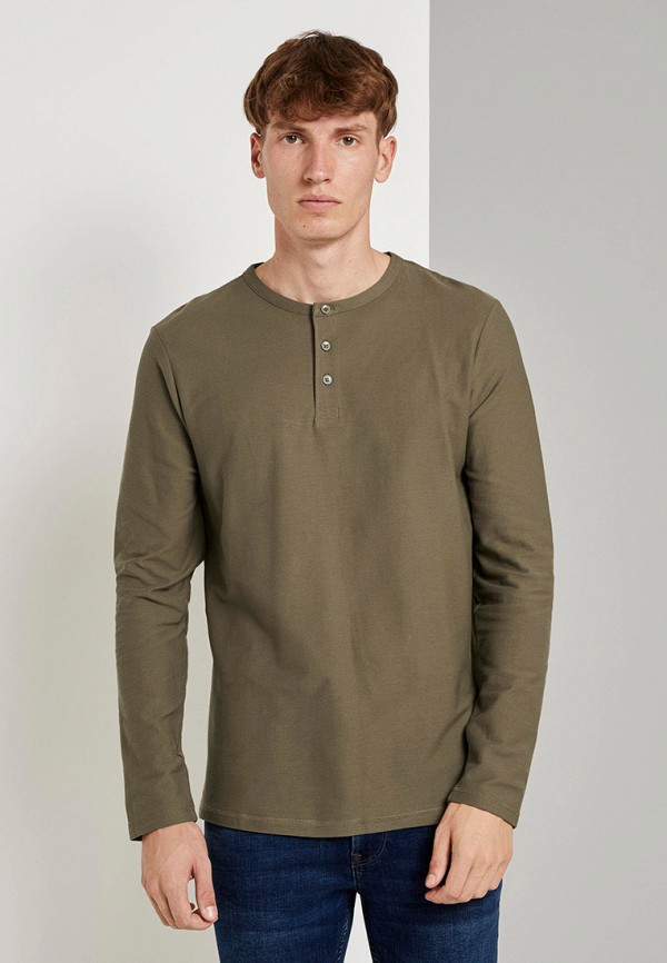 

Лонгслив Tom Tailor Denim, Хаки, Tom Tailor Denim TO793EMKJSU9