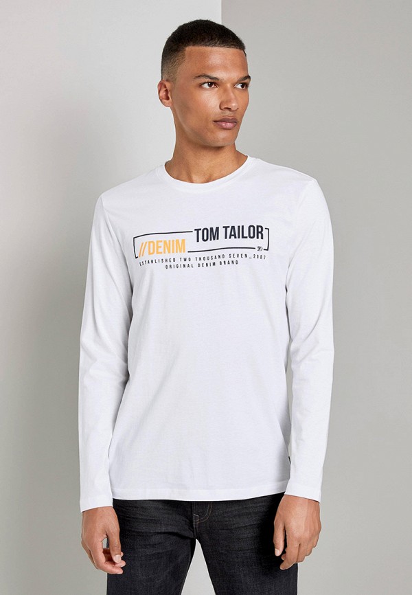 

Лонгслив Tom Tailor Denim, Белый, Tom Tailor Denim TO793EMKJSW4