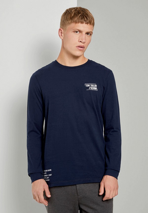 

Лонгслив Tom Tailor Denim, Синий