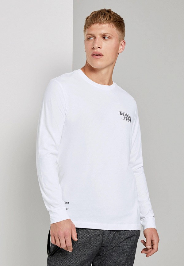

Лонгслив Tom Tailor Denim, Белый, Tom Tailor Denim TO793EMKJTA4