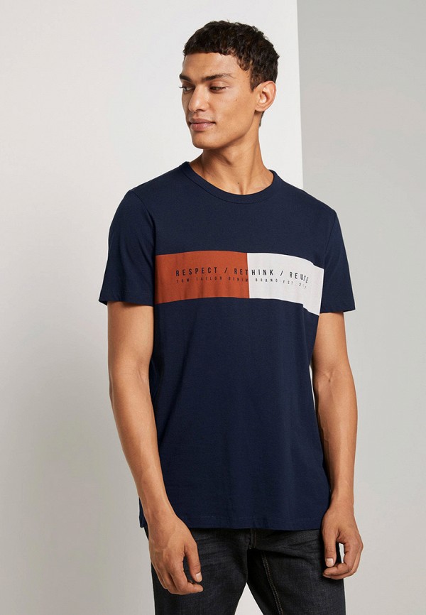 

Футболка Tom Tailor Denim, Синий, Tom Tailor Denim TO793EMLFWD2