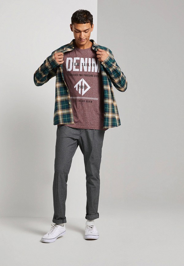

Футболка Tom Tailor Denim, Бордовый, Tom Tailor Denim TO793EMLQNK2