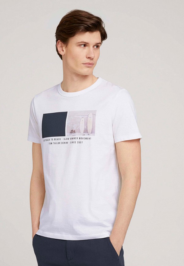 

Футболка Tom Tailor Denim, Белый, Tom Tailor Denim TO793EMMTRY6
