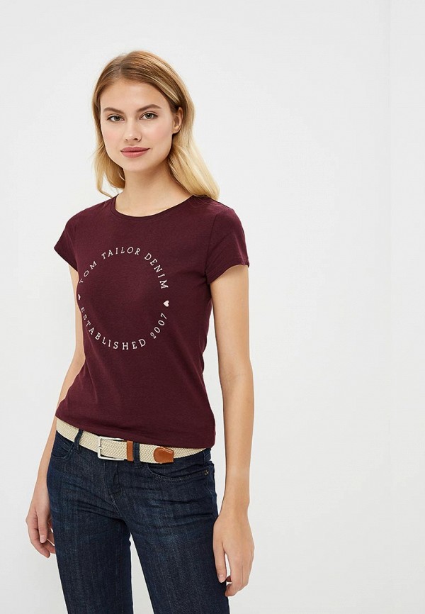 

Футболка Tom Tailor Denim, Бордовый