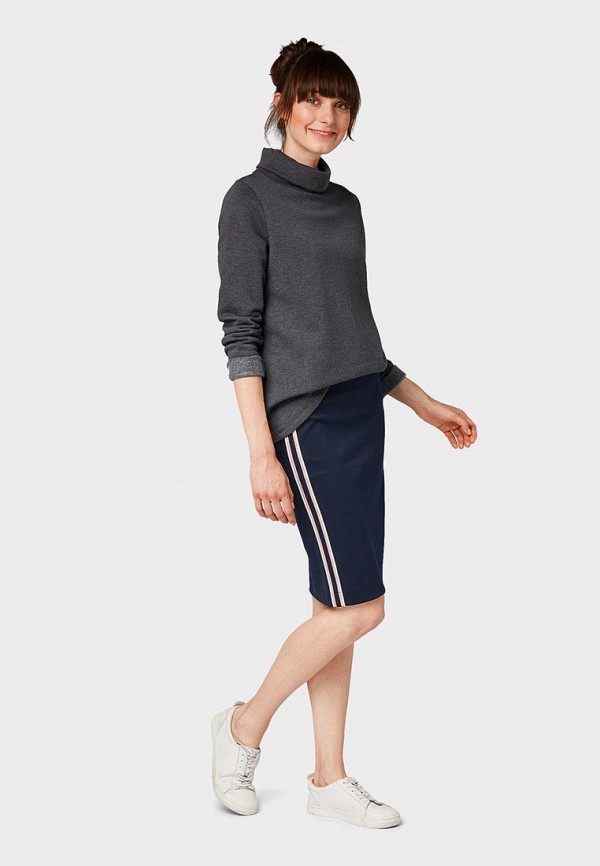 

Свитшот Tom Tailor Denim; Tom Tailor Denim TO793EWCHJR7, Серый