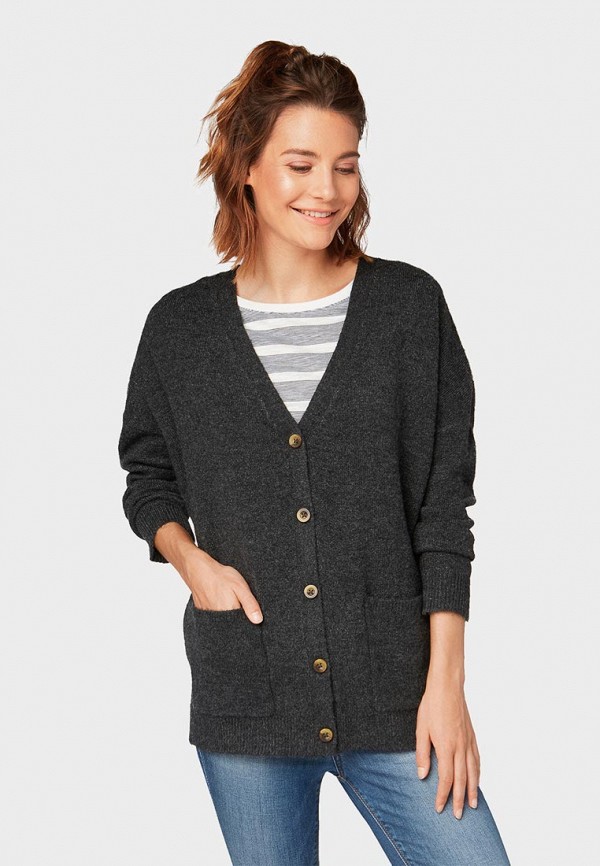 

Кардиган Tom Tailor Denim, Tom Tailor Denim TO793EWCHJS1, Серый