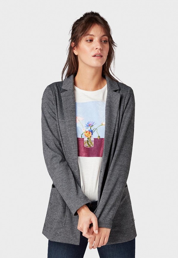 

Жакет Tom Tailor Denim, Серый