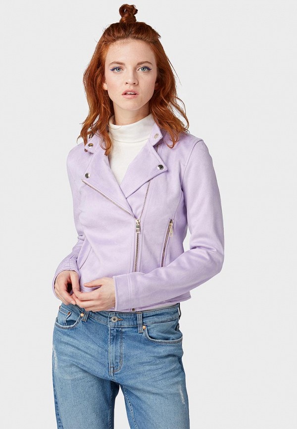 

Куртка кожаная Tom Tailor Denim, Фиолетовый