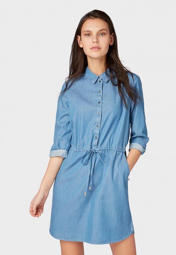 

Платье джинсовое Tom Tailor Denim, Синий, Tom Tailor Denim TO793EWDTEX8