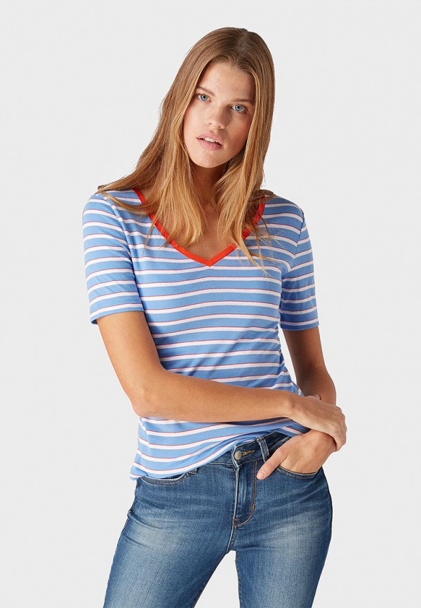 

Футболка Tom Tailor Denim, Tom Tailor Denim TO793EWDTFK2, Голубой
