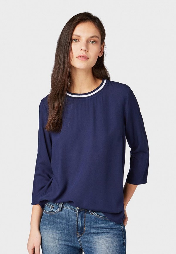 

Блуза Tom Tailor Denim, Синий, Tom Tailor Denim TO793EWDTFN1