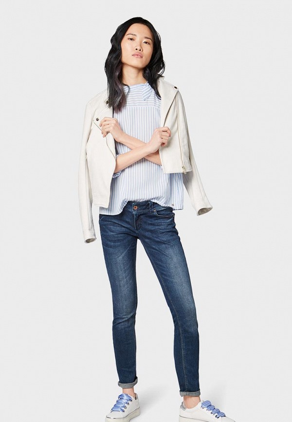 

Блуза Tom Tailor Denim, Голубой, Tom Tailor Denim TO793EWDTFN7