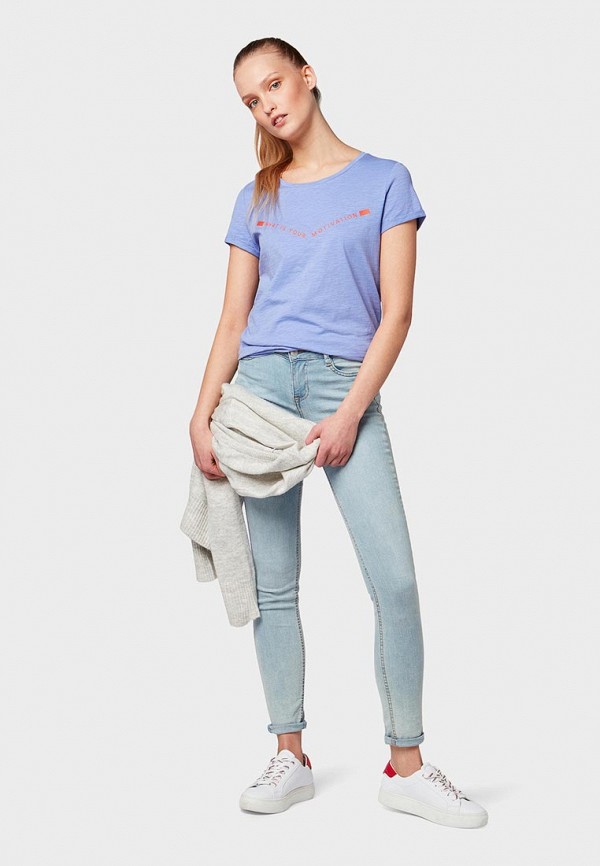 

Футболка Tom Tailor Denim, Tom Tailor Denim TO793EWESAA2, Голубой