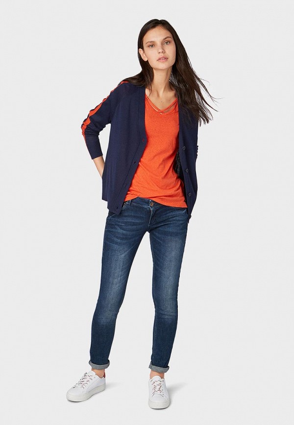 

Футболка Tom Tailor Denim, Tom Tailor Denim TO793EWESAA7, Красный
