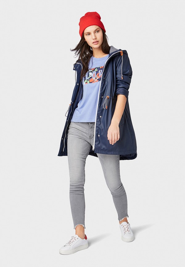 

Футболка Tom Tailor Denim, Tom Tailor Denim TO793EWESAB4, Голубой