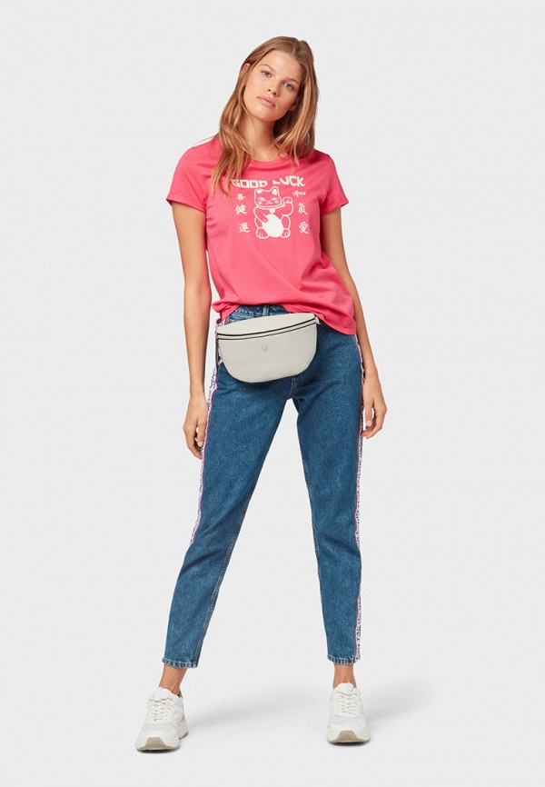 

Футболка Tom Tailor Denim, Tom Tailor Denim TO793EWGBPC1, Розовый
