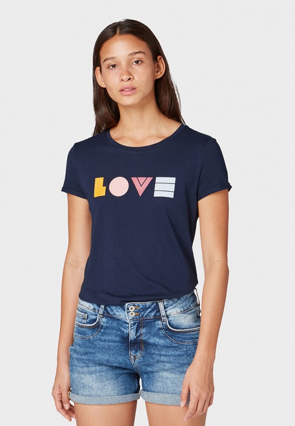 

Футболка Tom Tailor Denim, Синий, Tom Tailor Denim TO793EWGBPH6