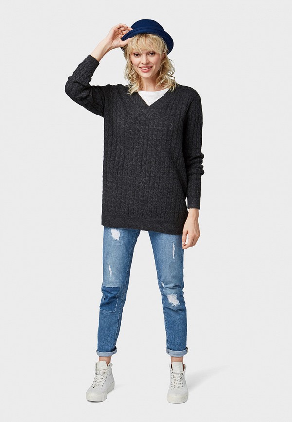 

Пуловер Tom Tailor Denim, Серый, Tom Tailor Denim TO793EWGVRQ3