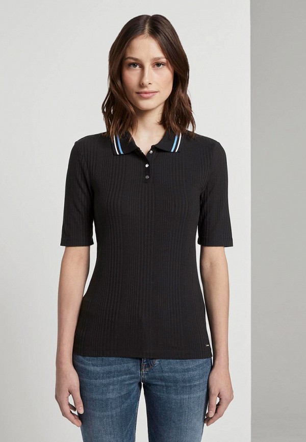 

Поло Tom Tailor Denim, Черный