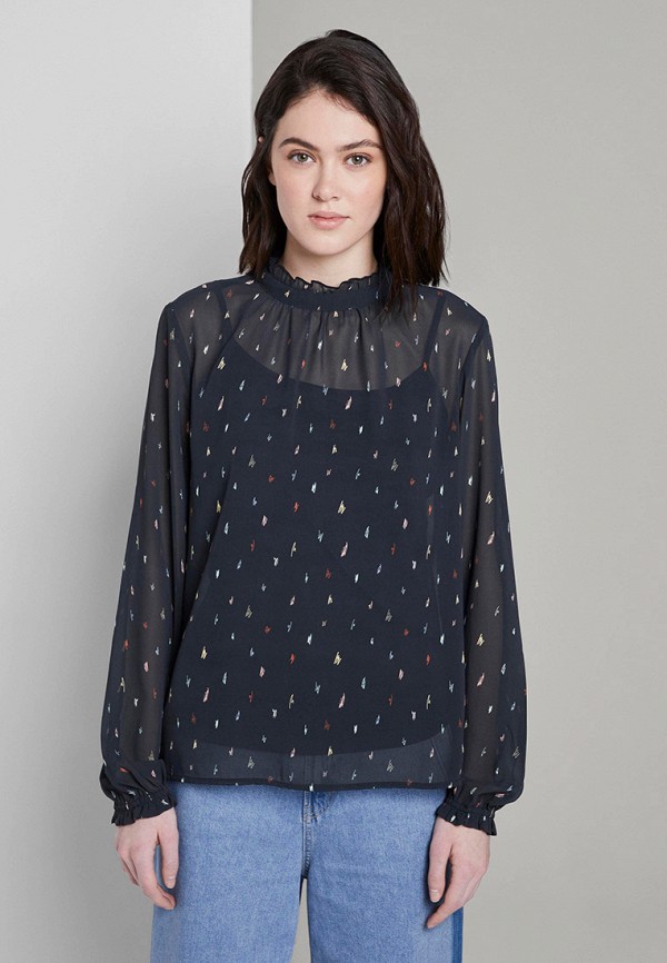 

Блуза Tom Tailor Denim, Синий, Tom Tailor Denim TO793EWHQHU1
