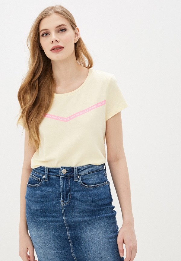 

Футболка Tom Tailor Denim, Желтый, Tom Tailor Denim TO793EWHQHX1