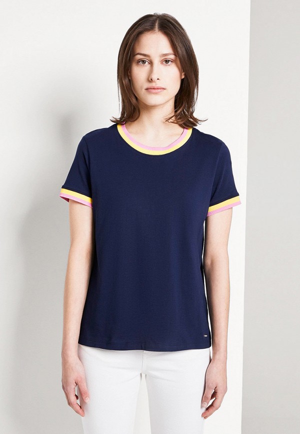 

Футболка Tom Tailor Denim, Синий, Tom Tailor Denim TO793EWHQHY3