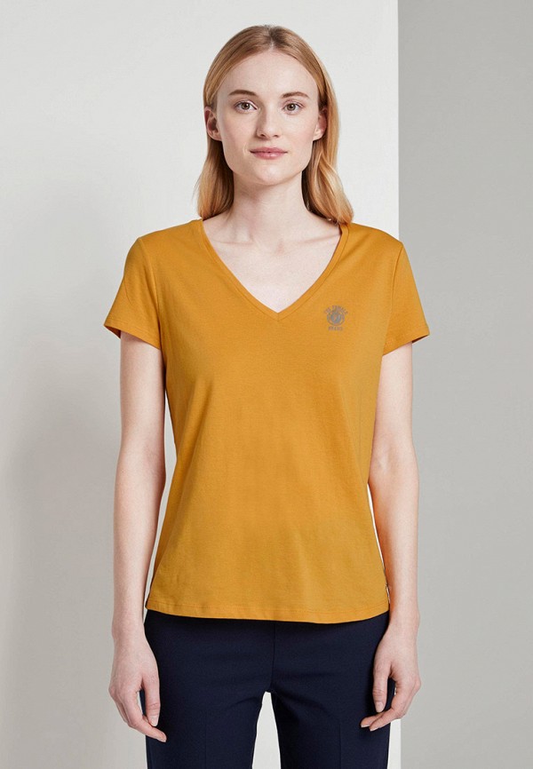 

Футболка Tom Tailor Denim, Желтый, Tom Tailor Denim TO793EWJCPJ7