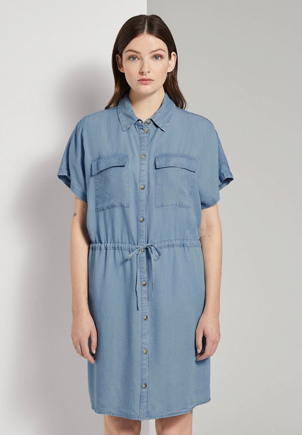 

Платье джинсовое Tom Tailor Denim, Синий, Tom Tailor Denim TO793EWJTYK4