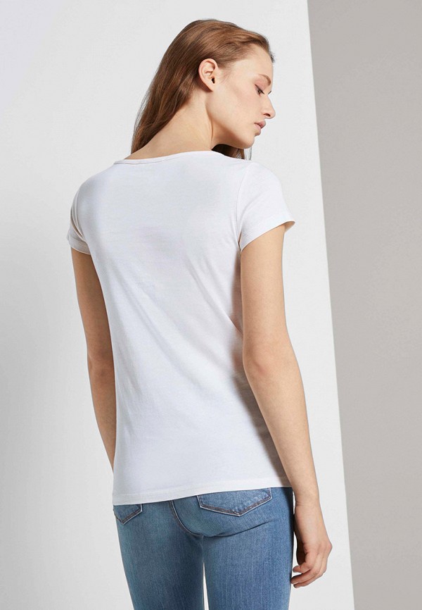 

Футболка Tom Tailor Denim, Белый, Tom Tailor Denim TO793EWMDEG1
