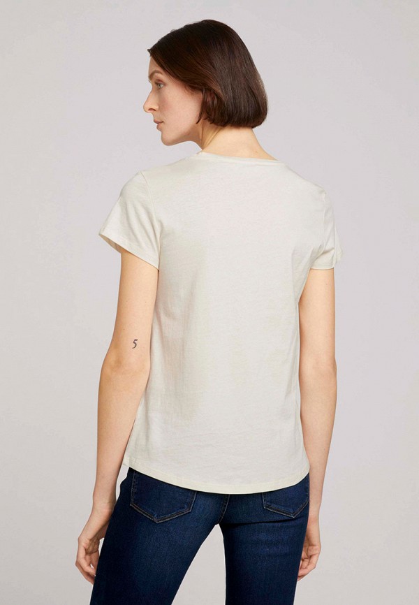 

Футболка Tom Tailor Denim, Бежевый, Tom Tailor Denim TO793EWMDEH6
