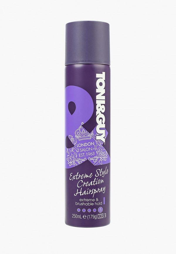 

Лак для волос Toni&Guy, Сверхсильная фиксация для смелых укладок, 250 мл
