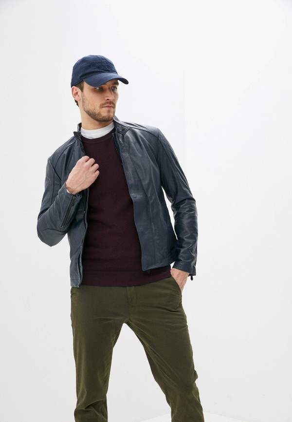 

Куртка кожаная Trussardi, Синий