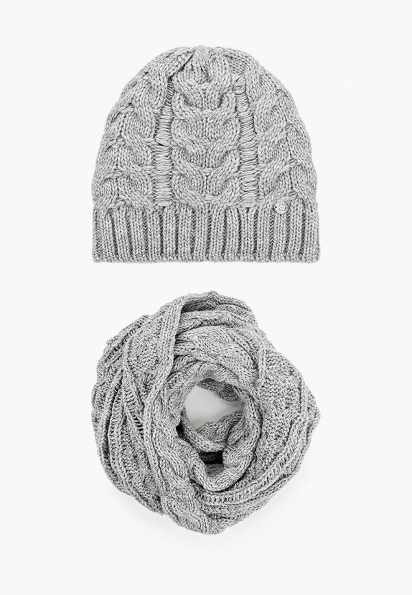 

Комплект TrendyAngel, Серый, шапка и снуд 40х130 см