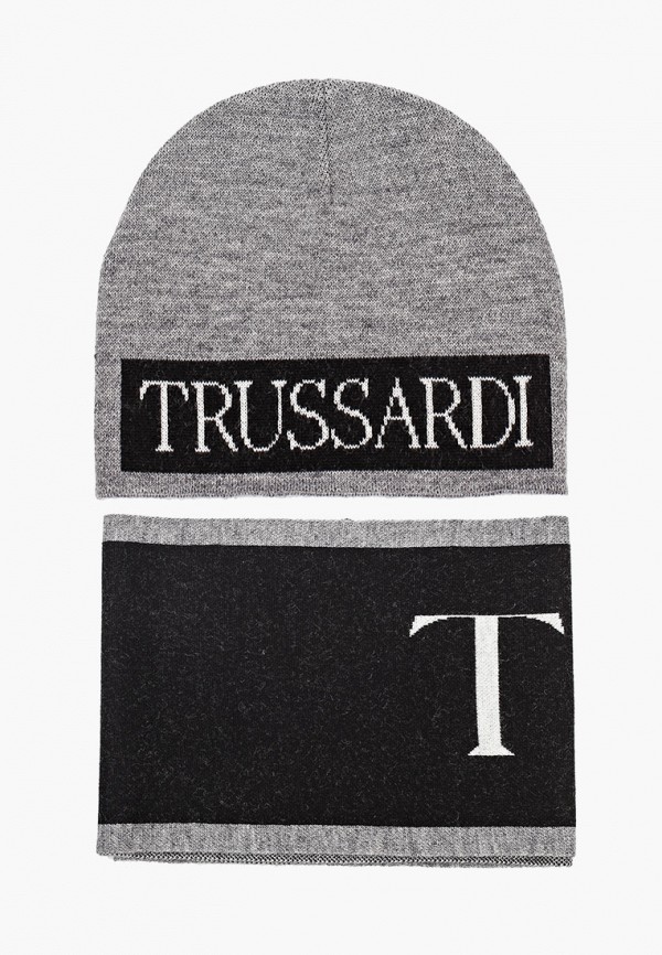 

Комплект Trussardi, Разноцветный, шапка и шарф 25х180 см