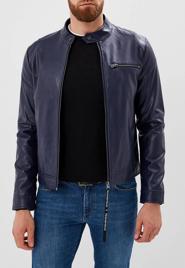 

Куртка кожаная Trussardi Jeans, Синий