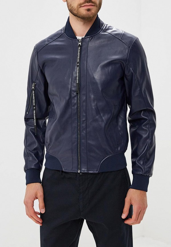 

Куртка кожаная Trussardi Jeans, Синий