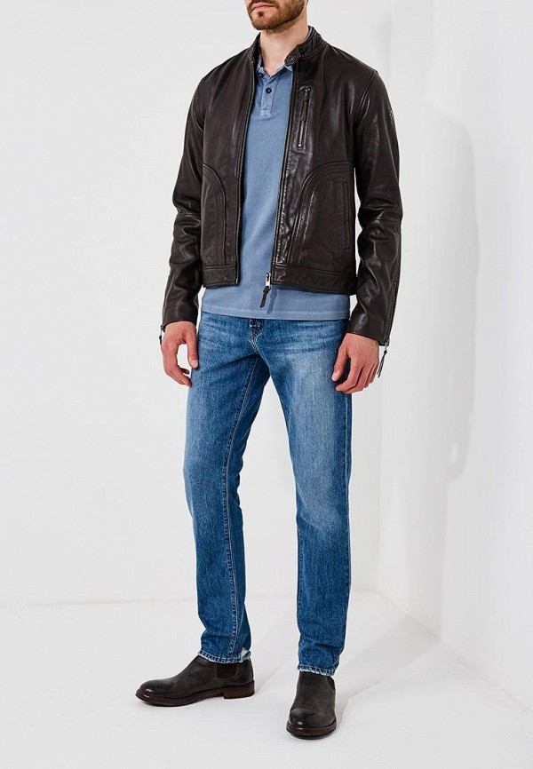 Куртка кожаная Trussardi jeans 