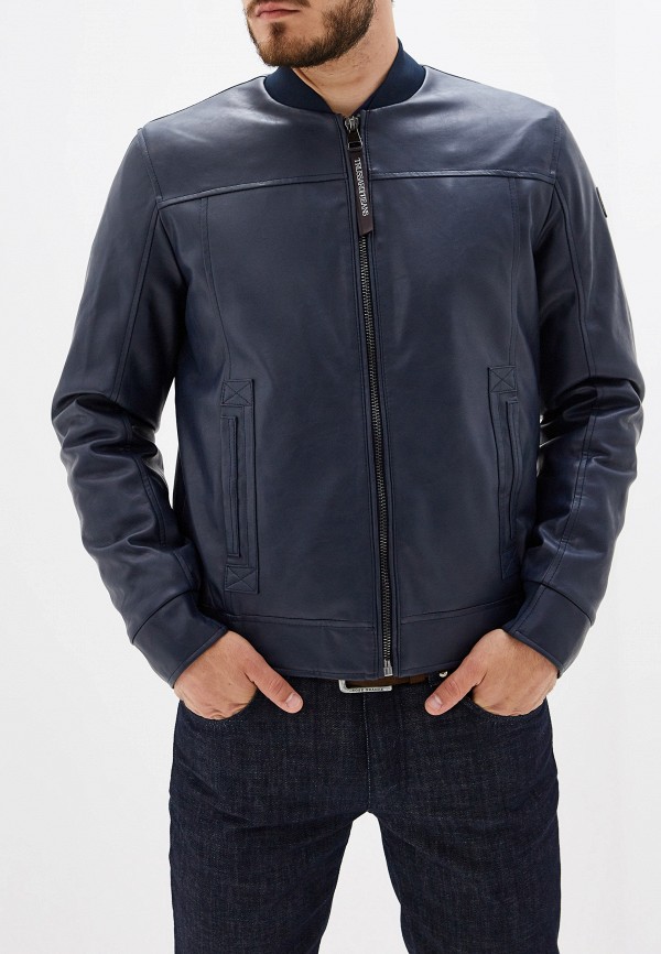 

Куртка кожаная Trussardi Jeans, Синий, Trussardi Jeans TR016EMFXDA9