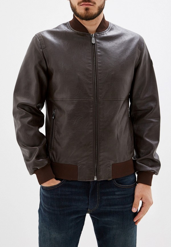 

Куртка кожаная Trussardi Jeans, Коричневый, Trussardi Jeans TR016EMFXDE1