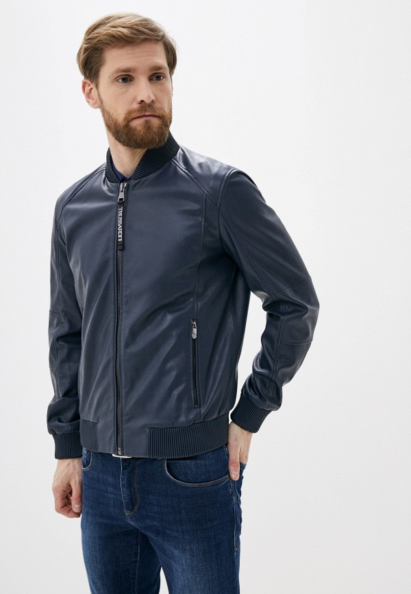 

Куртка кожаная Trussardi Jeans, Синий