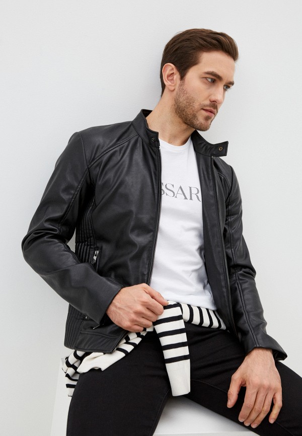 

Куртка кожаная Trussardi, Черный, Trussardi TR016EMMBUP2