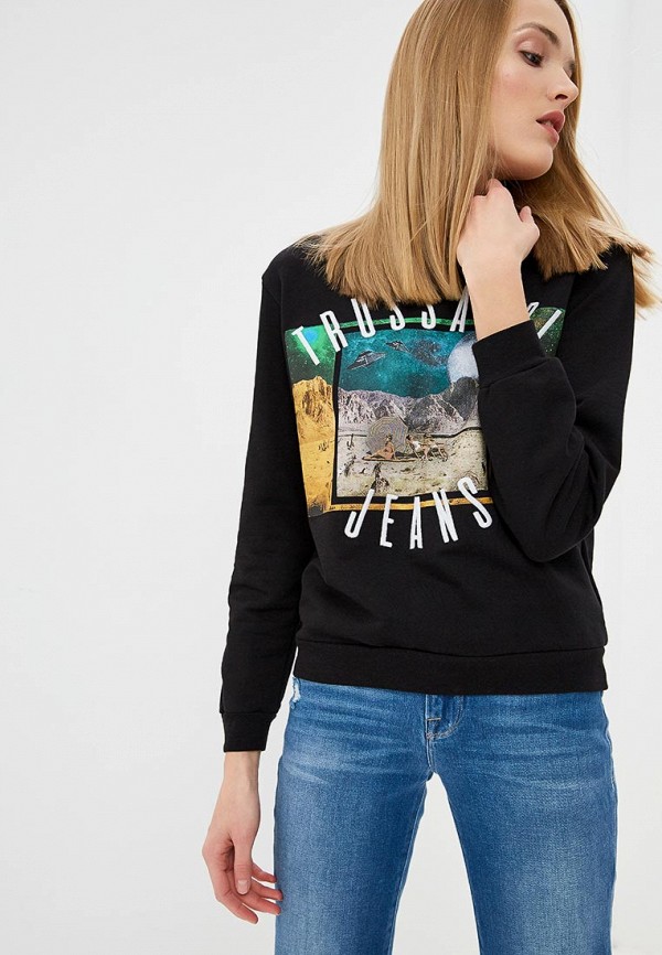 

Свитшот Trussardi Jeans, Trussardi Jeans TR016EWDOCG9, Черный