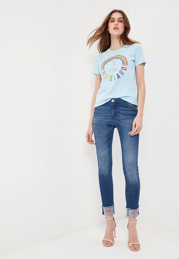 

Футболка Trussardi Jeans; Trussardi Jeans TR016EWDOCI8, Голубой