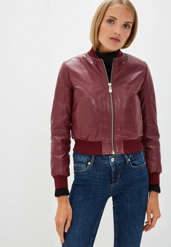 

Куртка кожаная Trussardi Jeans, Бордовый