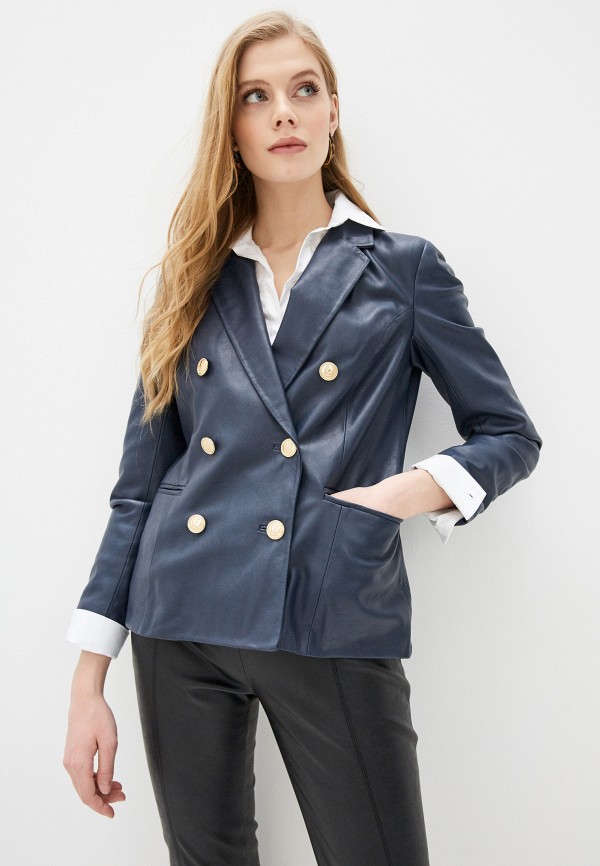 

Куртка кожаная Trussardi Jeans, Синий