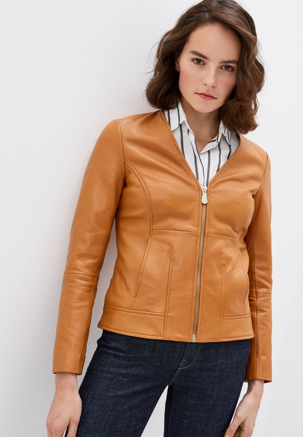 

Куртка кожаная Trussardi Jeans, Бежевый